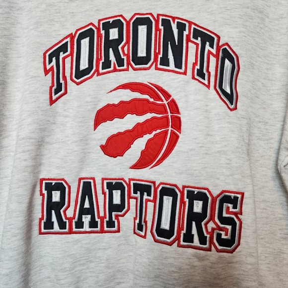 NBA Toronto Raptors Sweater Light Gray and Red Medium - Picture 10 of 16